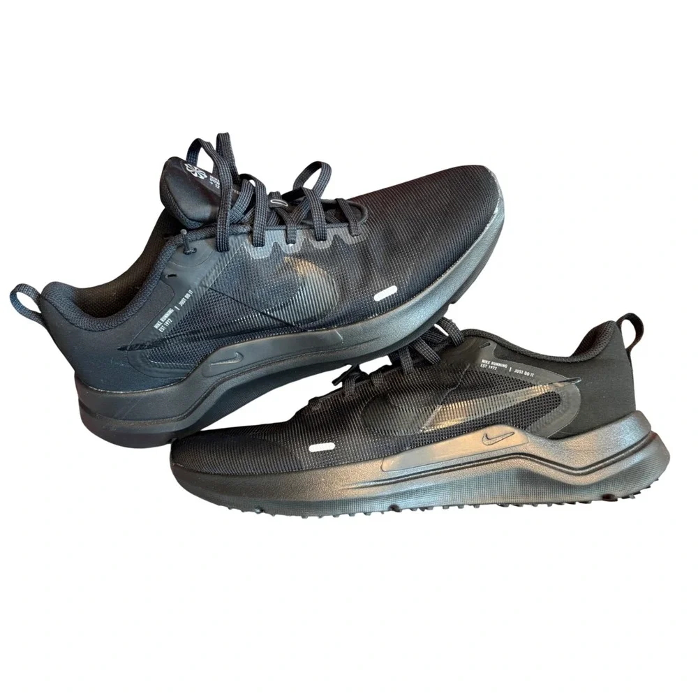 Nike Downshifter 12 Mens Running Shoes Triple Black DD9293-002 Size 9